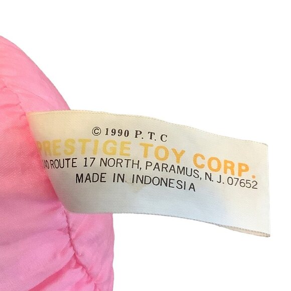 Vtg 1990 Prestige Toy Nylon Easter Bunny Rabbit Plush Stuffed Animal 9"x9" Toy - Picture 4 of 7